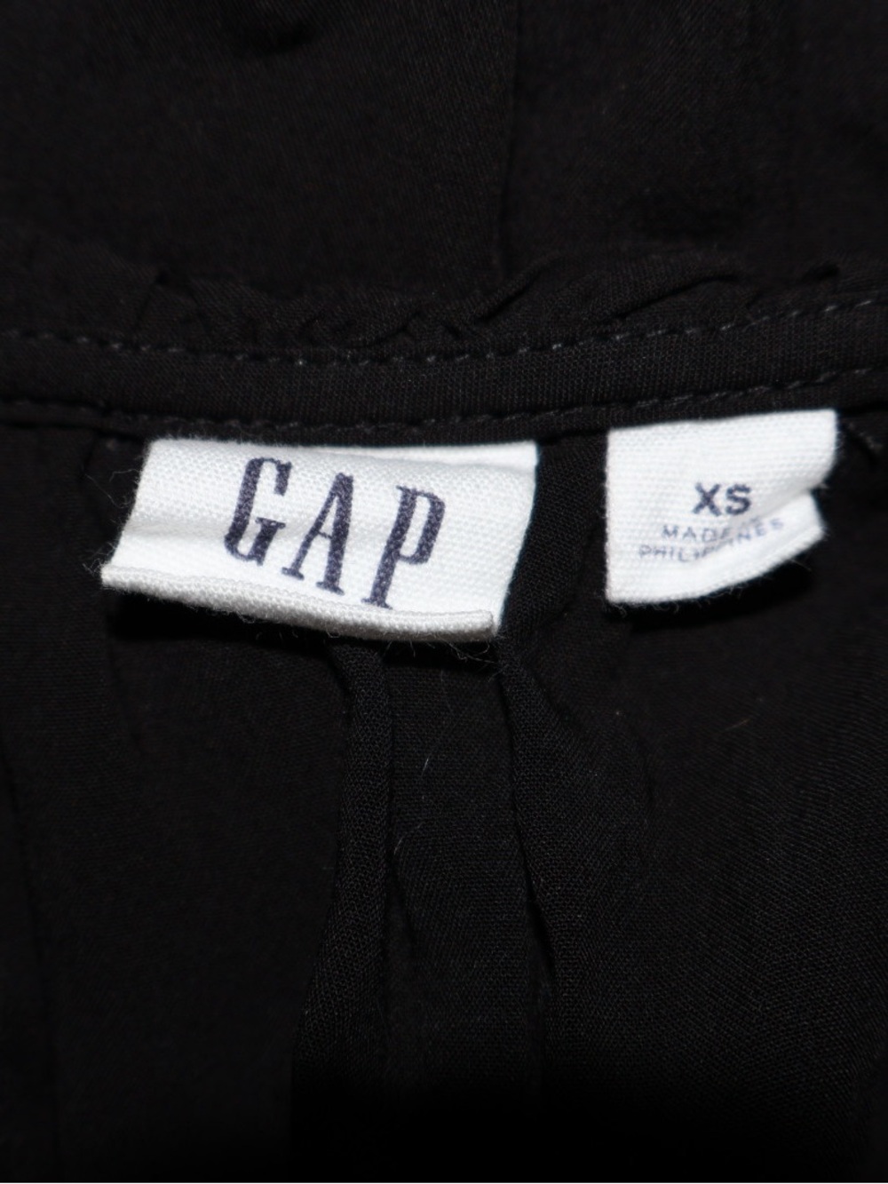 GAP Black Mini Dress with V-Neck - Picture 3 of 4
